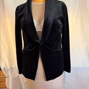 Laundry By Shelli Segal Black Velvet Blazer